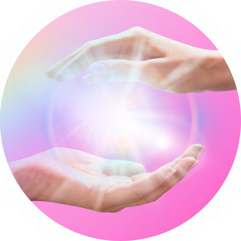 Imagem energia das mãos reiki
